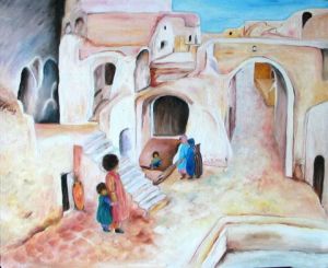 Voir le détail de cette oeuvre: village marocain